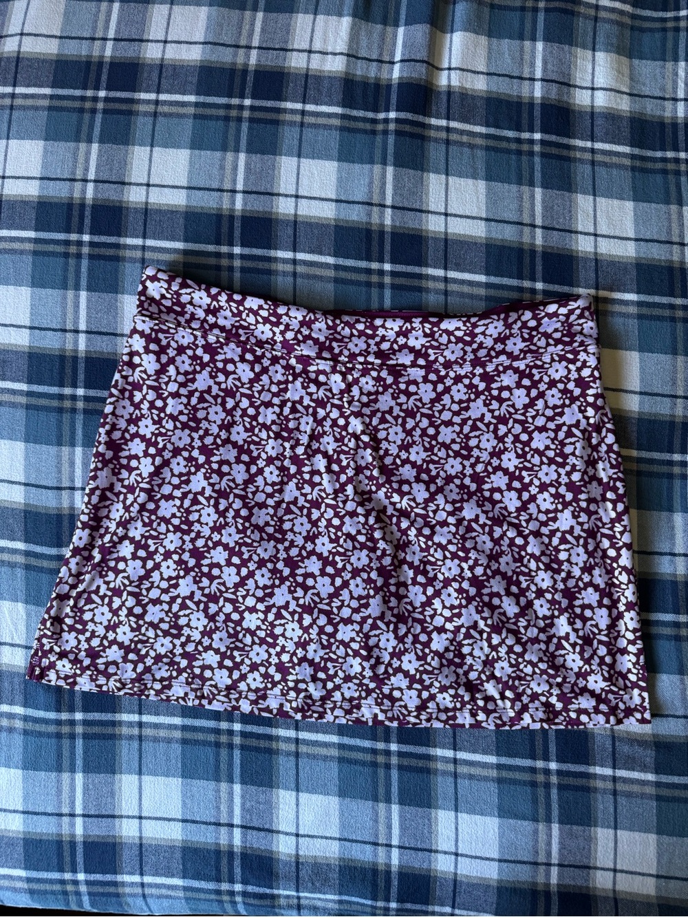 Tranquility by Colorado Clothing Burgundy Floral Mini Skirt